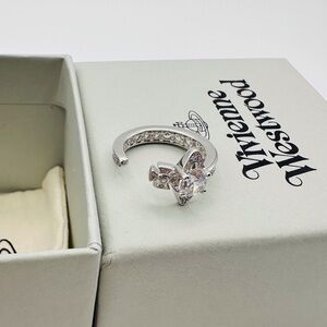 Vivienne Westwood Diamond Silver Ring USA 6